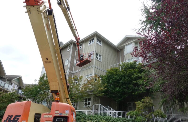strata paint job with crane