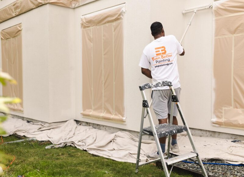 Even Better Painting painter on exterior siding
