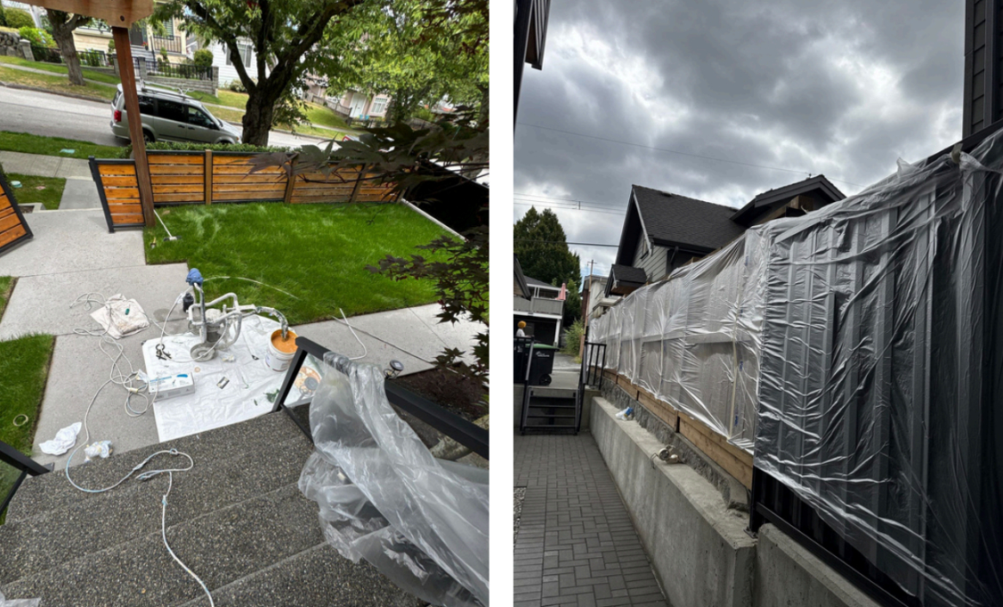 fresh facade residential exterior project during prep