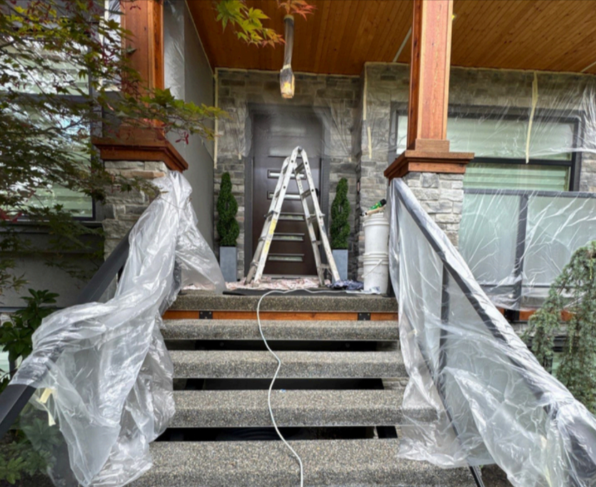 fresh facade residential exterior project during