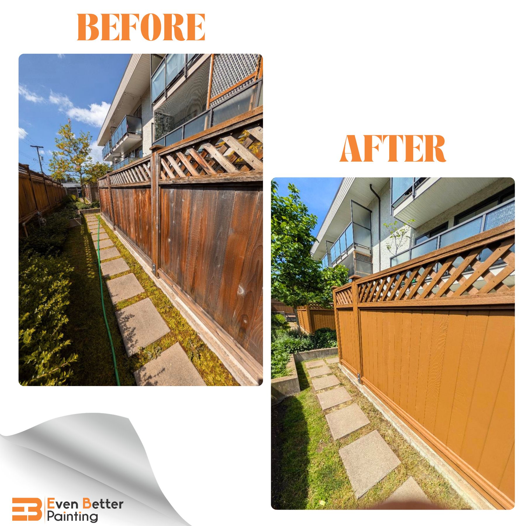 Multi Unit Fence Restoration & Staining project in Vancouver (2) Multi Unit Fence Restoration & Staining project in Vancouver ()
