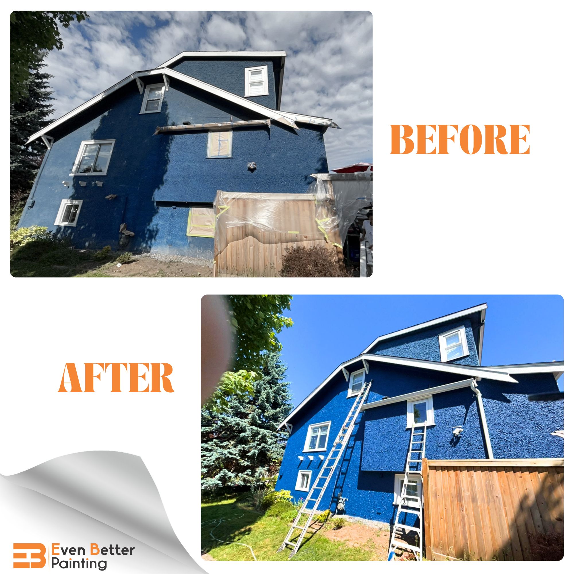 bold colour exterior repaint in Vancouver before and after (2) bold colour exterior repaint in Vancouver before and after ()