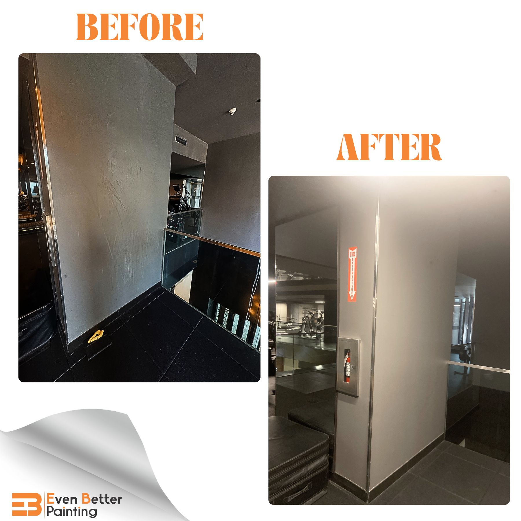 fitness gym commercial repaint project (2) fitness gym commercial repaint project ()