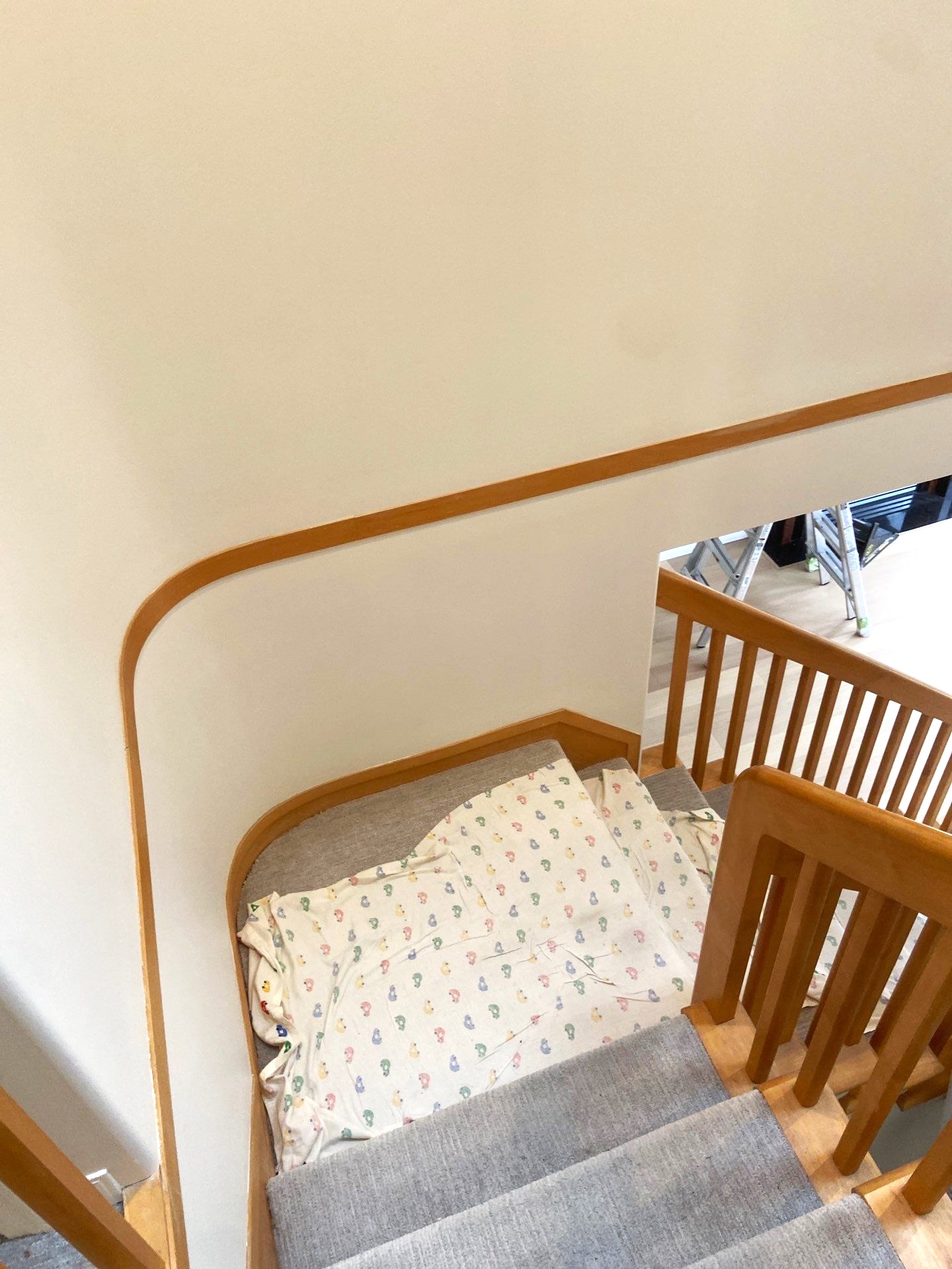 newly painted interior stairs